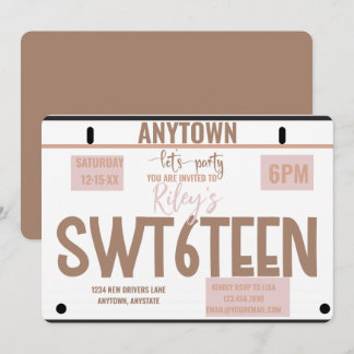 16. Geburtstag | Lizenz | 16. Geburtstag Einladung