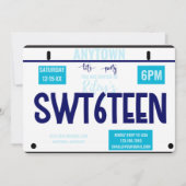 16. Geburtstag | Lizenz | Einladung zum 16. Geburt (Vorderseite)