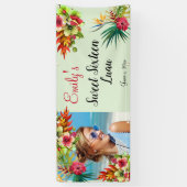 16 . Geburtstag Luau, Roter Hibiskus, Custom Banner (Vertikal)