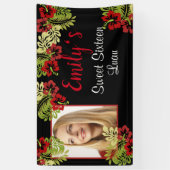 16 . Geburtstag Luau, Roter Hibiskus, Foto Banner (Vertikal)