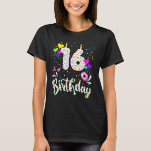 16. Geburtstag Mädchen T-Shirt 16 Jahre Alt Bday D