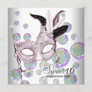 16 . Geburtstag Masquerade Party Einladung