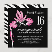 16 . Geburtstag Masquerade Party Einladung (Vorne/Hinten)