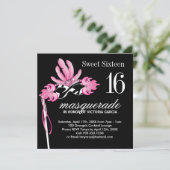 16 . Geburtstag Masquerade Party Einladung (Stehend Vorderseite)
