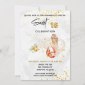 *~* 16 . GEBURTSTAG Meerjungfrau Pearl Herz 16 Geb Einladung (Rückseite)