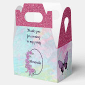 16 . Geburtstag mit Platterbsen und Schmetterling Geschenkschachtel (Geöffnet)