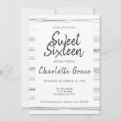 16 . Geburtstag Modern Birthday Party Einladung (Vorderseite)