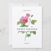 16 . Geburtstag Modern Floral Birthday Party Einladung (Vorderseite)