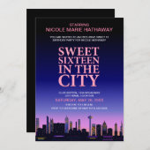 16 . Geburtstag Movie Poster Party Einladung (Vorne/Hinten)