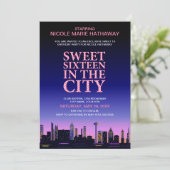 16 . Geburtstag Movie Poster Party Einladung (Stehend Vorderseite)