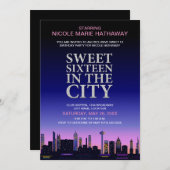 16 . Geburtstag Movie Poster Party Einladung (Vorne/Hinten)