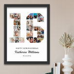 16. Geburtstag Nr. 16 Custom Foto Collage Poster<br><div class="desc">Feiern Sie den Meilenstein Ihrer Teenager 16. Geburtstag mit diesem personalisierten 16-Foto-Collage Poster. Dieses individuell gestaltbare Geschenk ist die perfekte Möglichkeit, wertvolle Erinnerungen aus dem ersten Jahr Ihres Kindes zu zeigen. Das Poster enthält eine Collage von Fotos, die diese besonderen Momente erfassen, und kann mit dem Namen und dem Geburtsdatum...</div>