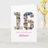16. Geburtstag Nummer 16 FotoCollage Personalisier Karte (Gelbe Blume)