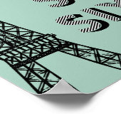 16 . Geburtstag Paris Geburtstag Begrüßungszeichen Poster (Ecke)