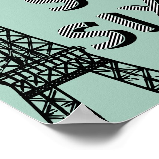 16 . Geburtstag Paris Geburtstag Begrüßungszeichen Poster (Ecke)