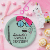 16 . Geburtstag Paris Thema Geburtstag Papiertafel Pappteller (Party)