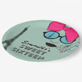 16 . Geburtstag Paris Thema Geburtstag Papiertafel Pappteller (Schrägansicht)