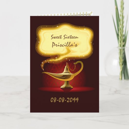 16 . Geburtstag Party Arabien, Marokkanisch,4 Gesi Einladung (Vorderseite)