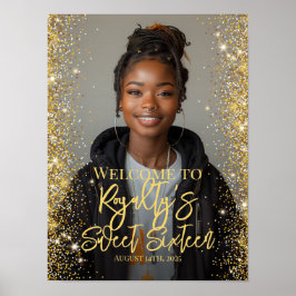 16 . Geburtstag Party Begrüßungszeichen mit Foto Poster