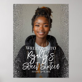 16 . Geburtstag Party Begrüßungszeichen mit Foto Poster