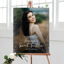 16 . Geburtstag Party Begrüßungszeichen mit Foto Poster