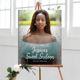 16 . Geburtstag Party Begrüßungszeichen mit Foto Poster