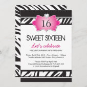 16 . Geburtstag Party Einladung (Vorne/Hinten)