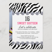 16 . Geburtstag-Party Einladung (Vorne/Hinten)