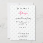 16 . Geburtstag Party Einladung (Rückseite)