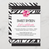 16 . Geburtstag Party Einladung (Vorne/Hinten)