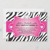 16 . Geburtstag-Party Einladung (Vorderseite)