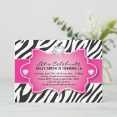 16 . Geburtstag-Party Einladung (Stehend Vorderseite)