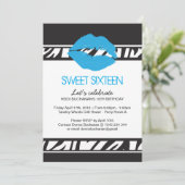 16 . Geburtstag Party Einladung (Stehend Vorderseite)