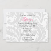 16 . Geburtstag Party Einladung (Rückseite)