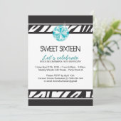 16 . Geburtstag Party Einladung (Stehend Vorderseite)