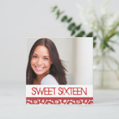 16 . Geburtstag Party Einladung (Stehend Vorderseite)