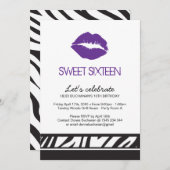 16 . Geburtstag Party Einladung (Vorne/Hinten)