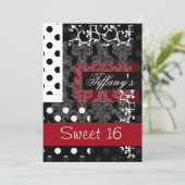 16 . Geburtstag Party Einladung (Stehend Vorderseite)