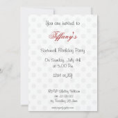 16 . Geburtstag Party Einladung (Rückseite)