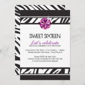 16 . Geburtstag Party Einladung (Vorne/Hinten)