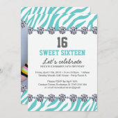 16 . Geburtstag Party Einladung (Vorne/Hinten)