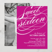 16 . Geburtstag Party Einladung (Vorne/Hinten)