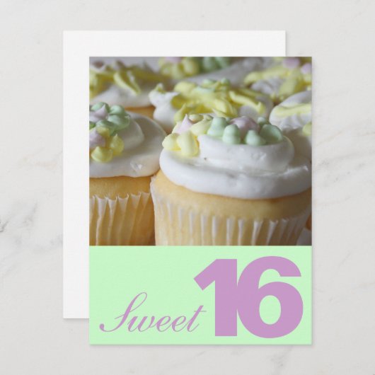 16 . Geburtstag-Party Einladungen (Vorne/Hinten)
