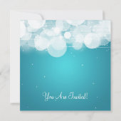 16 . Geburtstag Party Glow & Sparkle Turquoise Einladung (Rückseite)