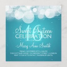 16 . Geburtstag Party Glow & Sparkle Turquoise