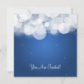 16. Geburtstag-Party-Glühen-u. Schein-Blau Einladung (Rückseite)