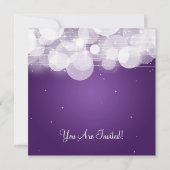 16. Geburtstag-Party-Glühen u. Schein lila Einladung (Rückseite)