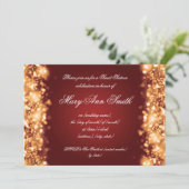 16 . Geburtstag Party Goldglühbirnen Einladung (Stehend Vorderseite)