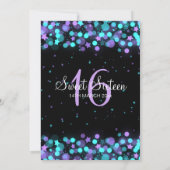 16 . Geburtstag Party Lights and Stars Einladung (Rückseite)