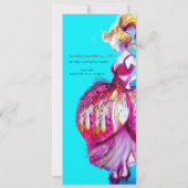 16 . GEBURTSTAG PARTY MONOGRAM Roter Ruby Schwarz Einladung (Rückseite)